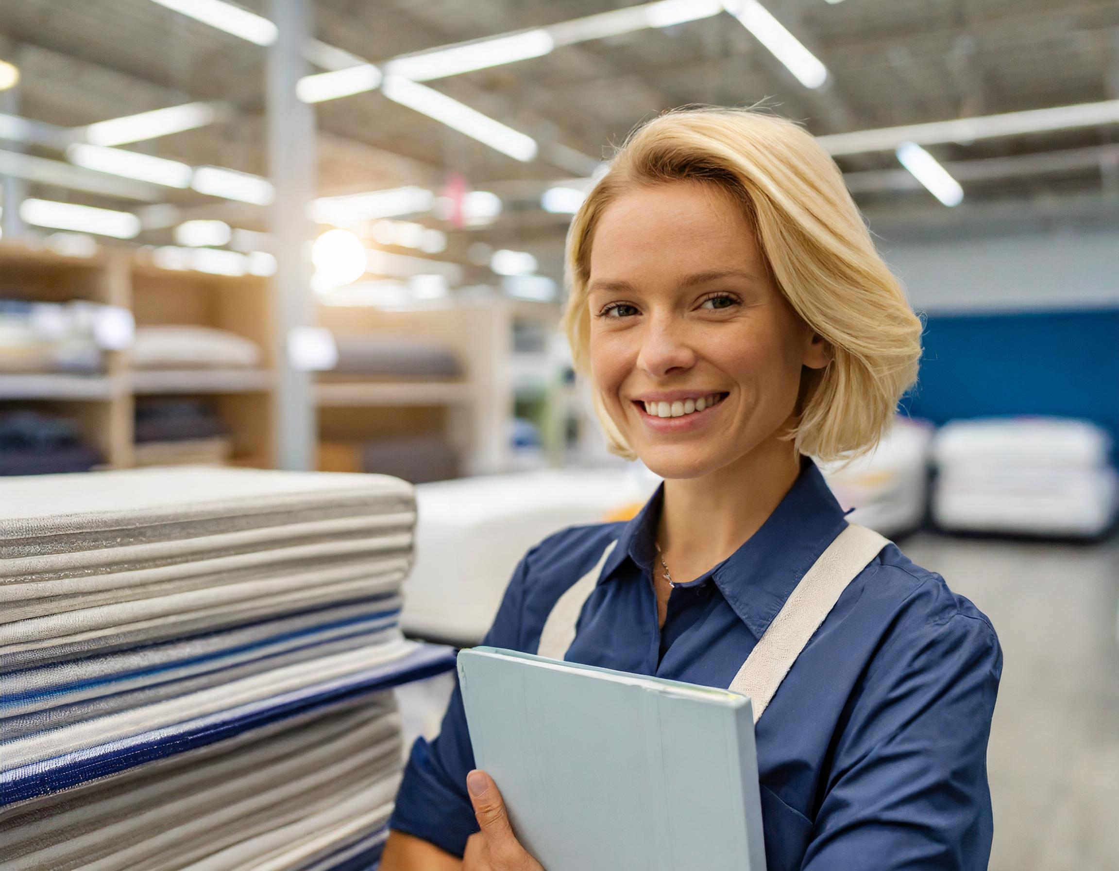 Frau, mittleren Alters, mit freundlichem Lächeln